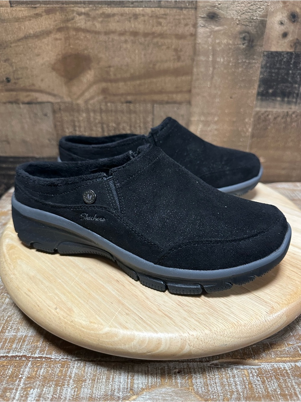 Skechers Martha Stewart Black Slip On Clogs Womens Size 7.5 Comfort Shoes